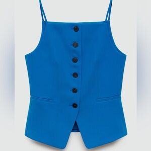 Mango vest with buttons